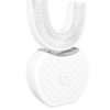 360 Degrees Automatic Sonic Electric Lazy Toothbrush USB Rechargeable Ultrasonic U Shape Black Toothbrush Double Heads