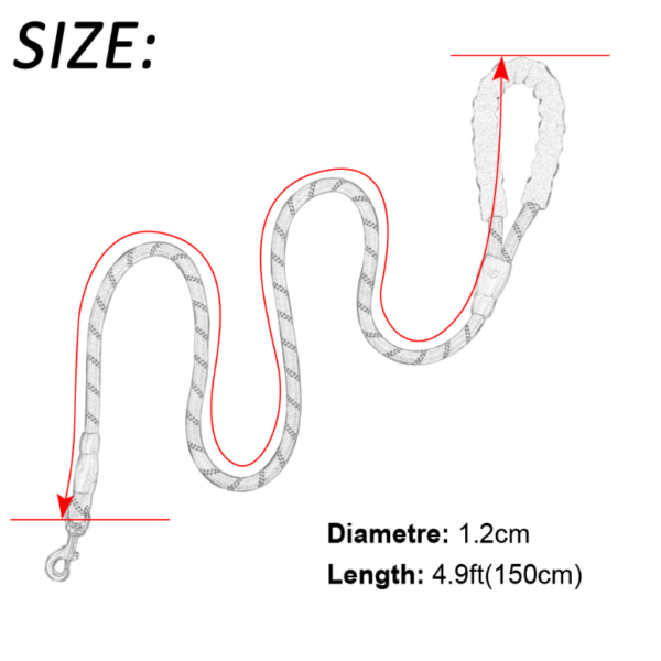 Pet Reflective Traction Rope Cotton Handle
